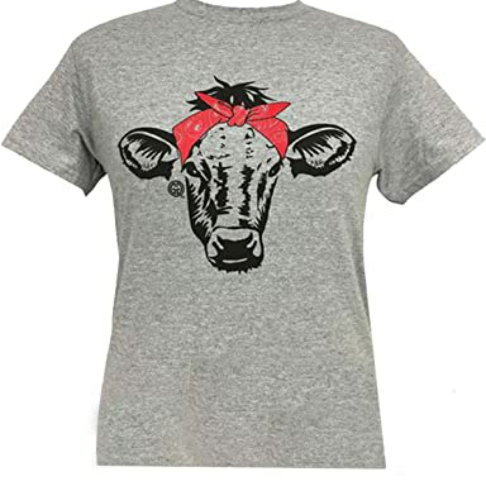 🍊 Paisley Bandana Cow Shirt